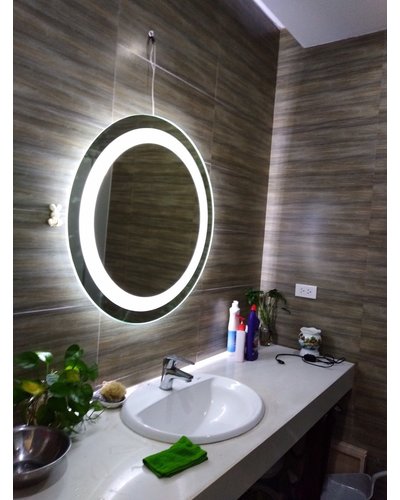 Gương phòng tắm bỉ đèn led hắt Milor 60cm