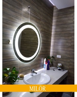 Gương đèn led phòng tắm treo tường Milor 80cm