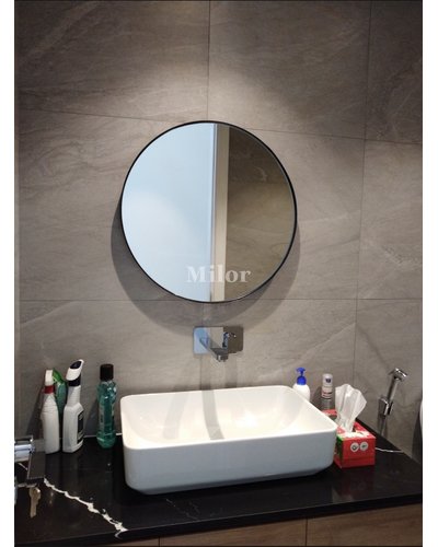 Gương phòng tắm tròn decor Optiama 60cm