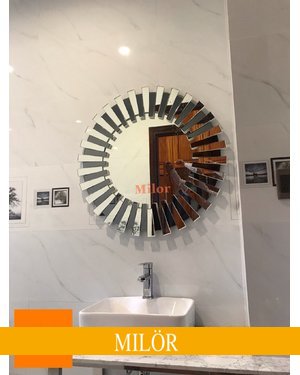 Gương cao cấp nghệ thuật treo tường phòng tắm mestasy 86cm