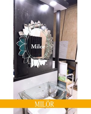 Gương treo phòng tắm nghệ thuật Milor sunflower