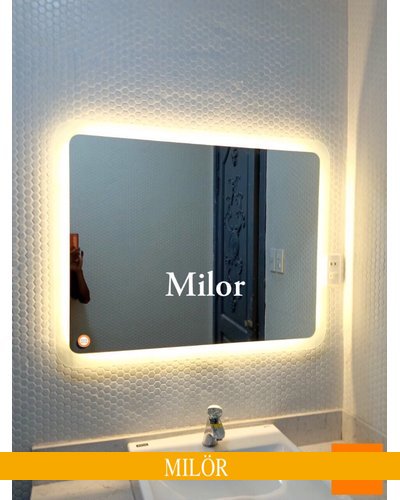 Gương nhà tắm đèn led chữ nhật Milor