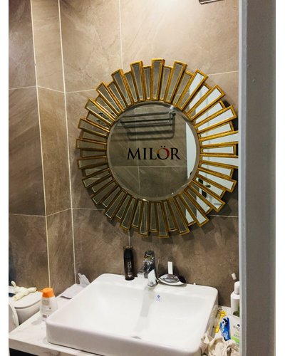Gương Athena gold tân cổ điển phòng khách