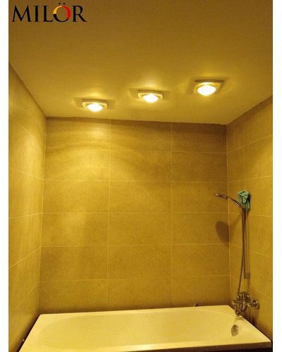 Lắp đèn sưởi phòng tắm âm trần 2 bóng
