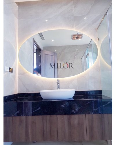 Gương bầu dục đèn led phòng tắm Hà Nội