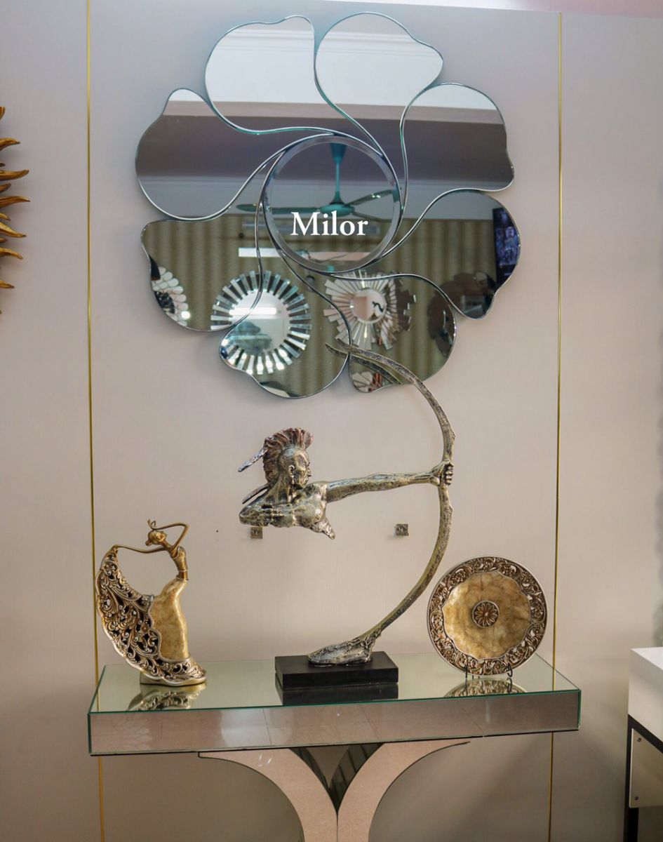 Gương treo tường phòng khách nghệ thuật mimosa